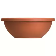 HC 14" Garden Bowl Planter Clay w/ Removable Drain Plugs Akro Mils