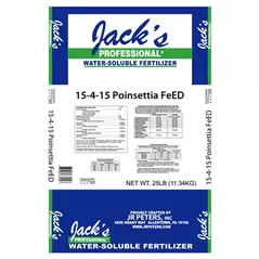 Jacks Prof Poinsettia FeED + CaMg 15-4-15 25Lb (80/Pl)