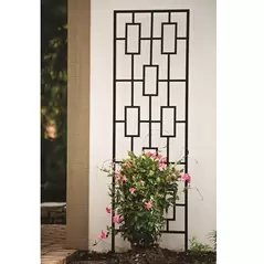 Panacea 78" Contemporary Trellis Black