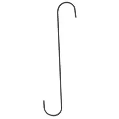 Panacea 8" Black Garden S Hook 2pk