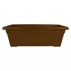 HC 28" Romana Deck Planter Chocolate Akro Mils