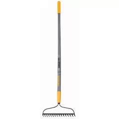 Ames True Temper 16 Tine Weld Bow Rake w/ Wood Handle