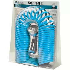 Bond Bloom Self Coil Hose 3/8"x50ft with 8 Pattern Nozzle
