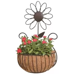 Deer Park Daisy Wall Basket With Coco Liner