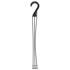 DLN E10L LONG 3 STRAND PLASTIC HANGER BLACK 50/BG 9BG/CS