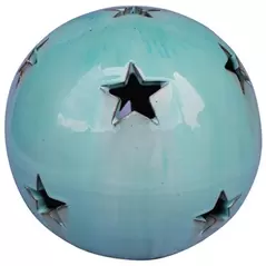 MCarr 12" Sphere W/Stars Milky Blue