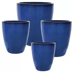 MCarr 16PC Tall Flared Planter Plt Light Blue