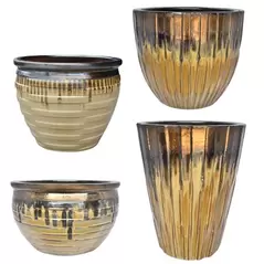 MCarr 26pc Techno Planter Gold Yellow Cream