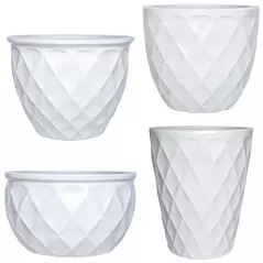 MCarr 26pc Teardrop Planter Pallet Glossy White