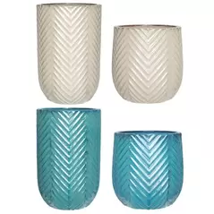 MCarr 25pc Chevron Round Planter Pallet Mixed Colors