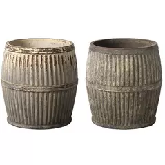 MCarr 48pc Tall Barrel Planter Pallet Rustic Blue
