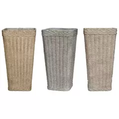 MCarr 18pc Tall Sq Rattan Planter Pallet Mixed Colors