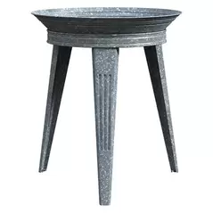 Panacea 18" Galvanized BirdBath With Stand