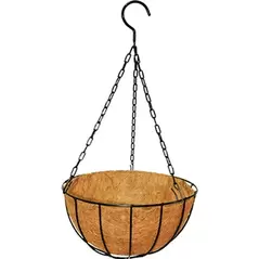 PlantBest 10"/25cm Metal Hanging Basket With Coir Liner