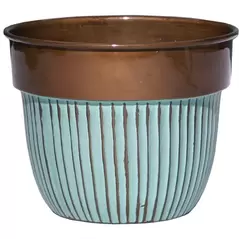 Robert Allen 6" Bella Class Planter Stripes Copper