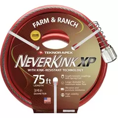 Teknor 3/4"x75' NeverKink XP Farm & Ranch Hose Red