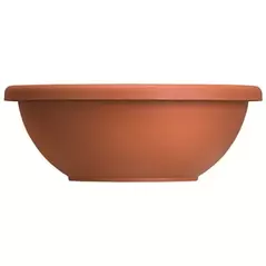 HC 12" Garden Bowl Planter Clay w/ Removable Drain Plugs Akro Mils