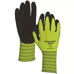 Wonder Grip Rubber Palm Glove Large Hi Vis Green