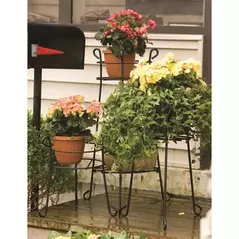 Panacea 21" Heavy Duty Plant Stand Black