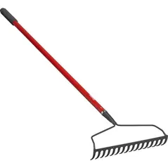 Corona 16" Bow Head Rake 16 Tine w/ 60" Fiberglass Handle