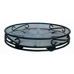 Deer Park 17" Low Profile Deep Saucer Caddy Black