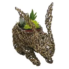 Gardener Select 12" Medium Bunny Rattan Rope Topiary 12/CS
