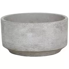 MCarr 6" Low Round Planter Light Gray