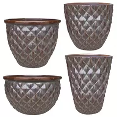 MCarr 26pc Diamond Planter Pallet Eggplant