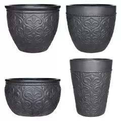 MCarr 26pc Fleur De Lis Planter Pallet Matte Black