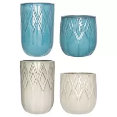 MCarr 25pc Diamond Round Planter Pallet Mixed Colors