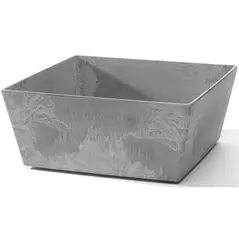 Artstone Ella 10" Low Square Planter Grey