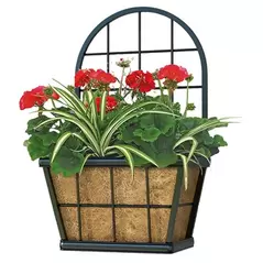 Panacea 19.5" Modern Farmhouse Wall Planter Black