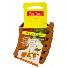 Plant Stand Pot Toes 6pk Terra Cotta Clip Strip
