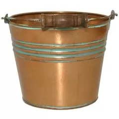 Robert Allen 6" Banded Planter w/ Handle Vintage Copper
