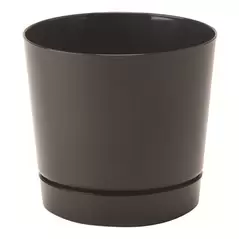 Majestic 14" Cylind Pot Black Full Depth Glossy