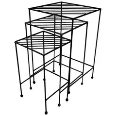 AGW 3pc Nesting Set of Lattice Plant Tables