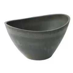 Algreen 16"Dx12"x10"H Wave Bowl Charcoal Marble