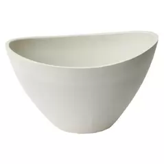 Algreen 16"Dx12"x10"H Wave Bowl Whitestone