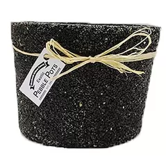 Exotic Pebbles Pots Black 6" Cache