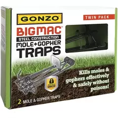 GONZO Wire Mole & Gopher Trap 2pk