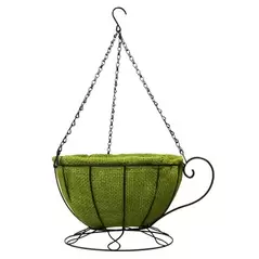 Gardener Select 12" Jute Cup Hanging Basket w/ Green Coco Liner 12/CS