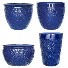 MCarr 26pc Fleur De Lis Planter Pallet Light Blue