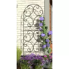 Panacea 72" Scroll Trellis Black