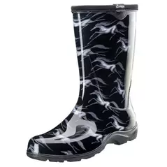 Sloggers Womens Boot w/ Trim Horse Black Size 10