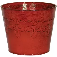 Robert Allen 6" Fleur De Lis Planter Cayenne