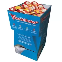 Sweet Seed 120pc Hummingbird Nectar Pouch Ready to Use Display Bin