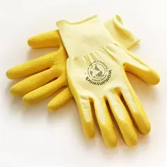 WWG Large Yellow Weeding Glove Latex Dipped