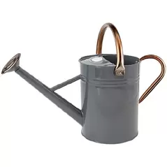 WSP 1 Gallon Watering Can w/ Copper Accents Cool Grey