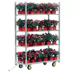 GS 2259 TRANSPORT & DISPLAY CART W/3 SHELVES 5IN WHEELS