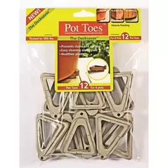 Plant Stand Pot Toes Light Gray 12PK Bag